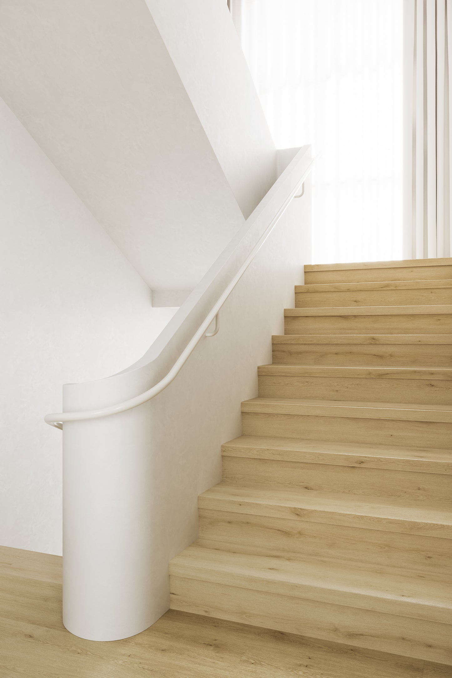 Traprenovatie traptrede - Almond Oak - PVC