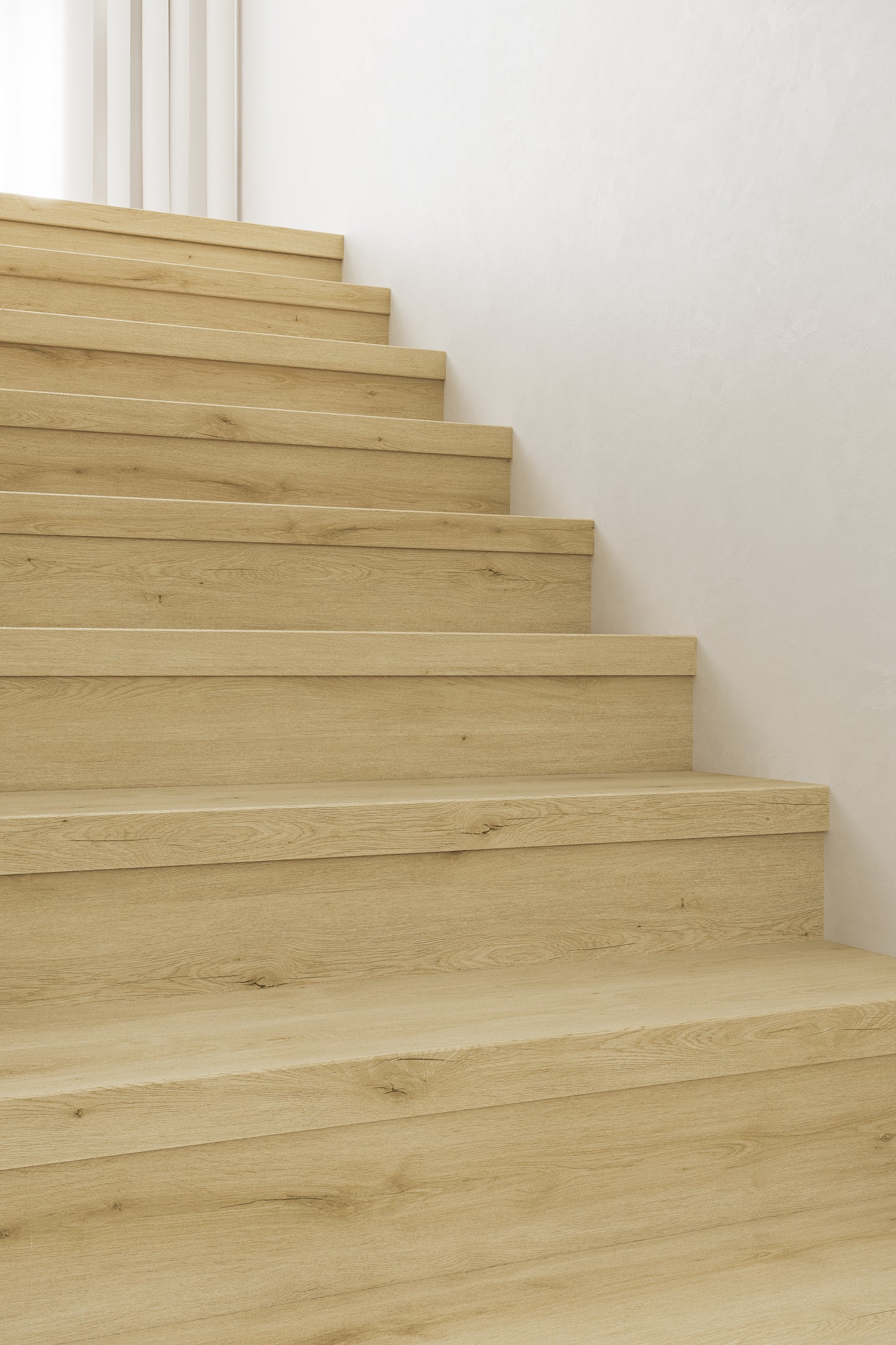 Traprenovatie traptrede - Almond Oak - PVC