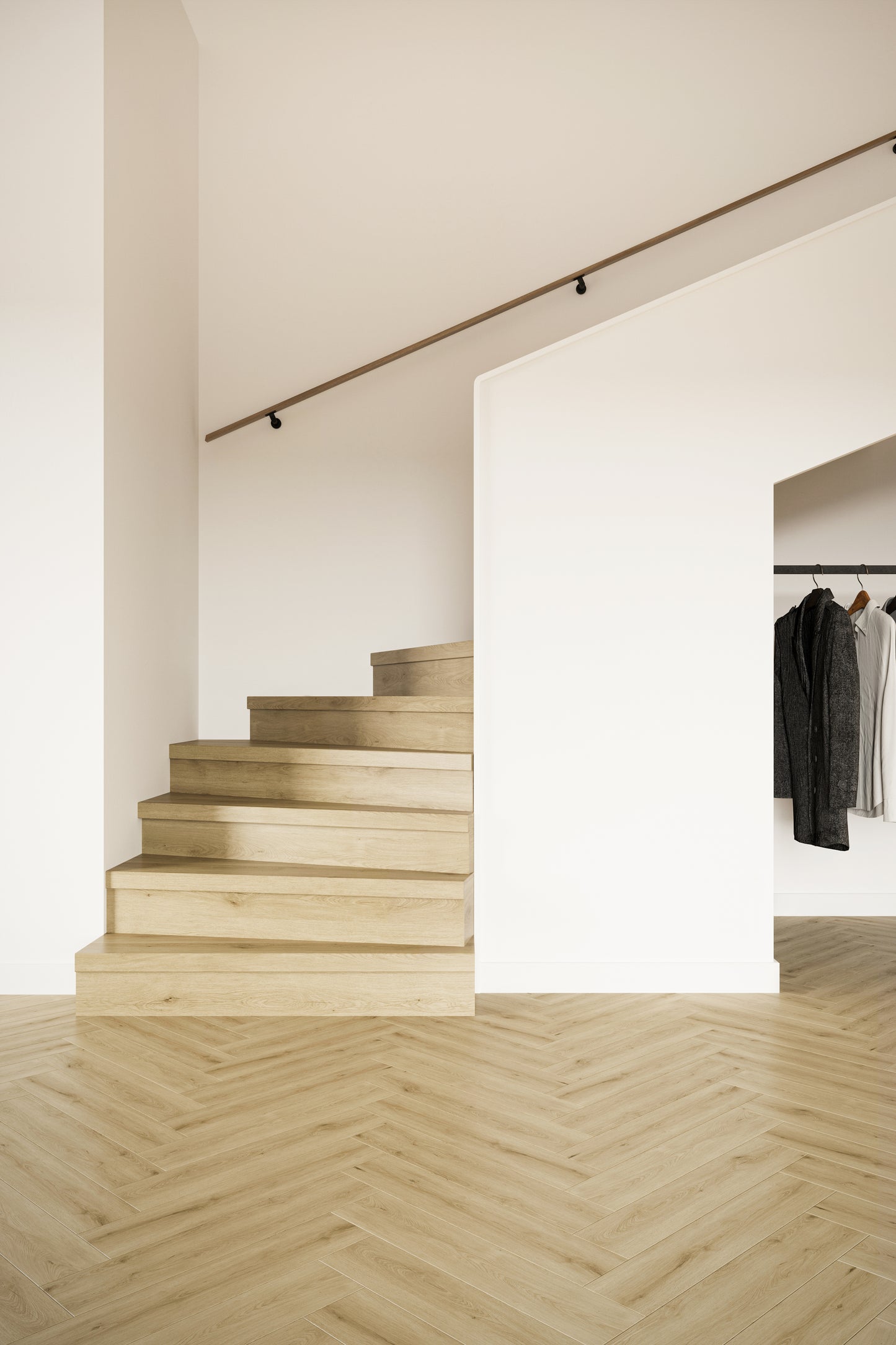Traprenovatie traptrede - Almond Oak - PVC