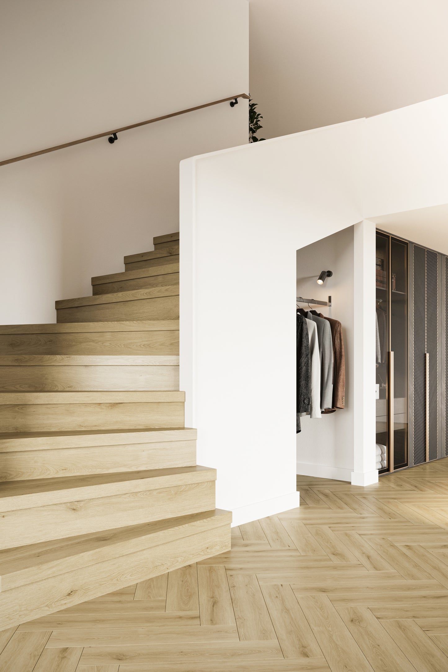 Traprenovatie traptrede - Almond Oak - PVC