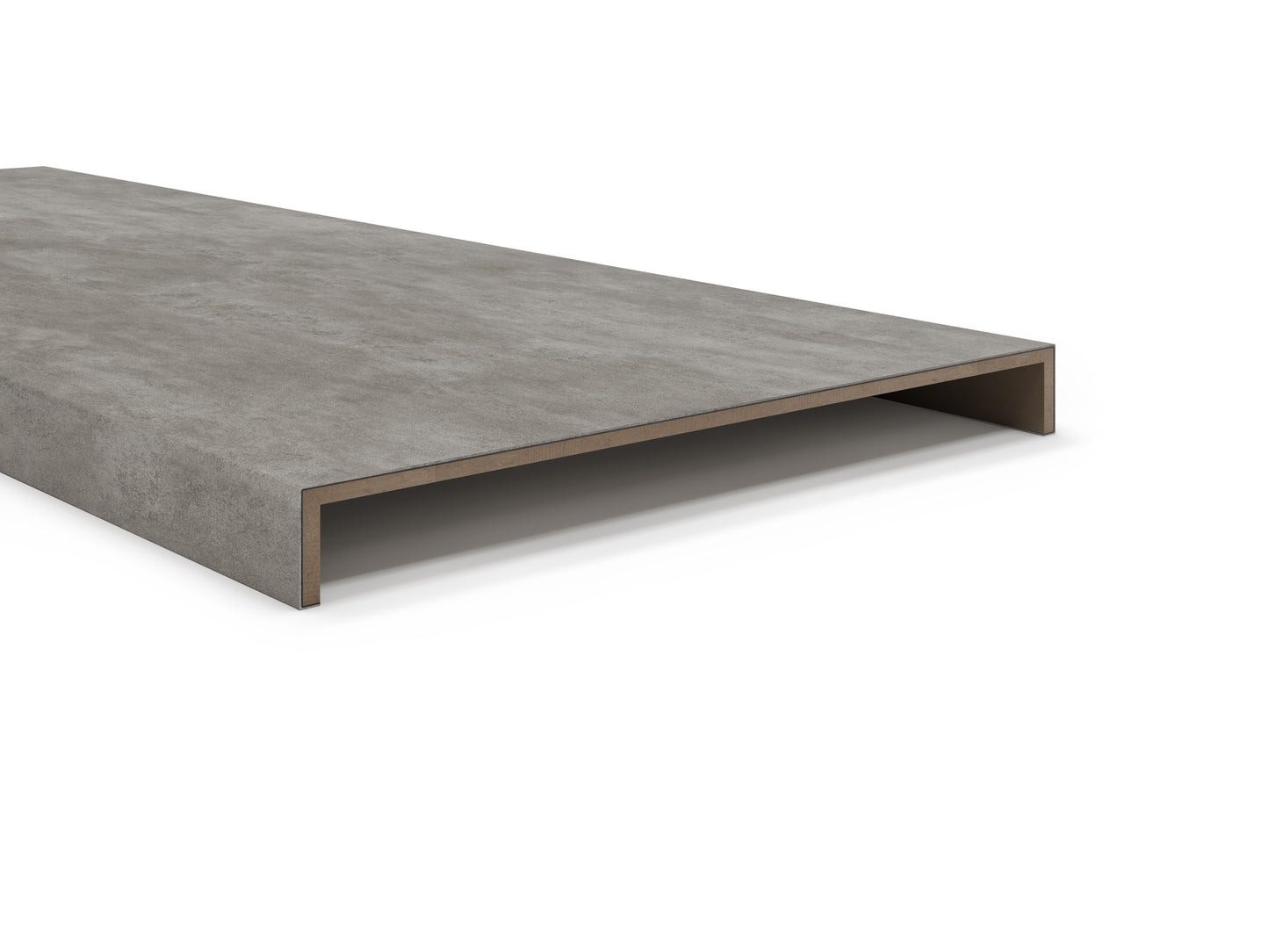Traprenovatie traptrede - Mercurius Grey - PVC - Donker Grijs Beton.