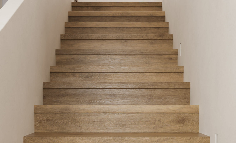 Traprenovatie sample - Pecan Oak - PVC