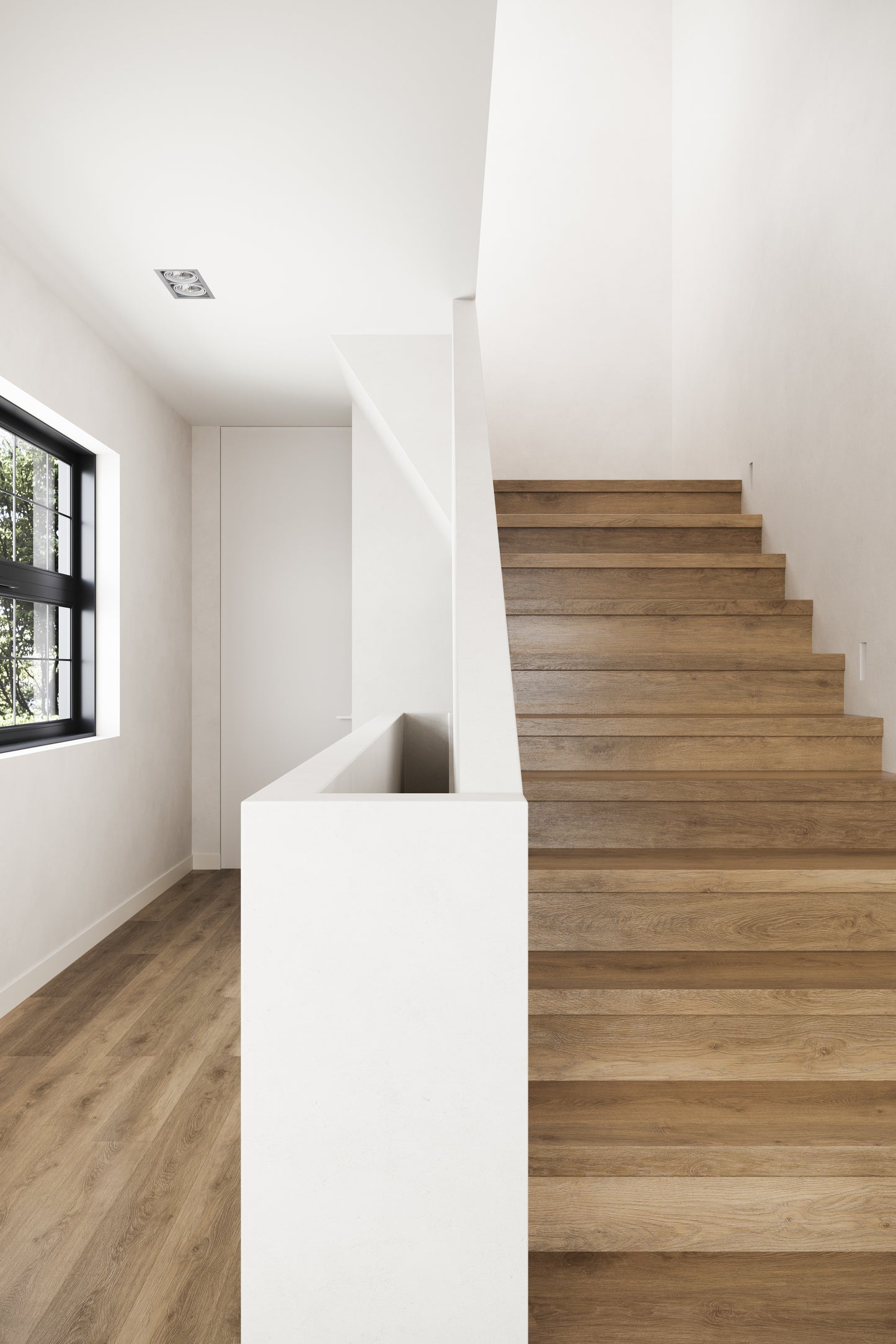 Traprenovatie traptrede - Pecan Oak - PVC