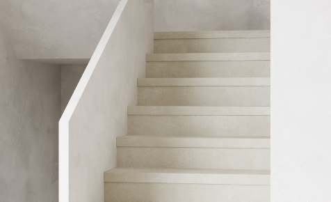 Traprenovatie sample - Moon Grey - PVC - Licht grijs beton