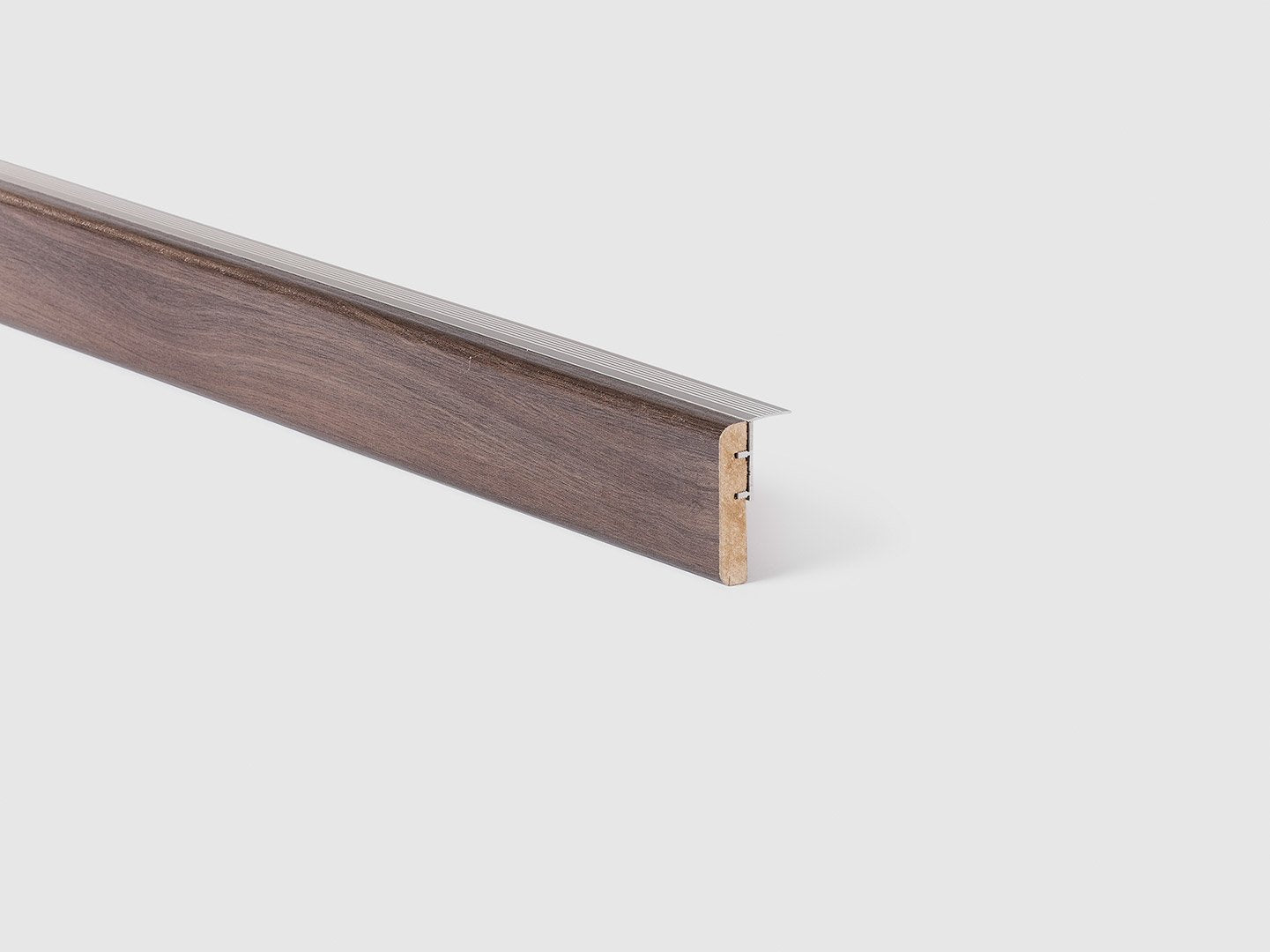 Traprenovatie overgangsprofiel - Laminaat - Donkerbruine Eik - 130x5,6x1,2cm