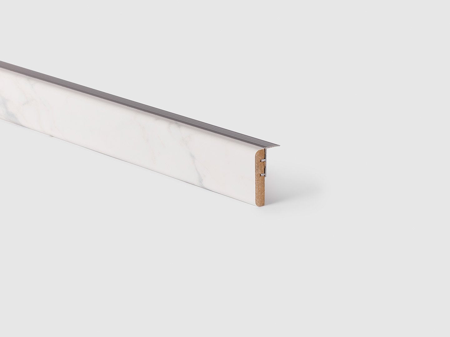 Traprenovatie overgangsprofiel - Laminaat - Witte Marmer - 130x5,6x1,2cm