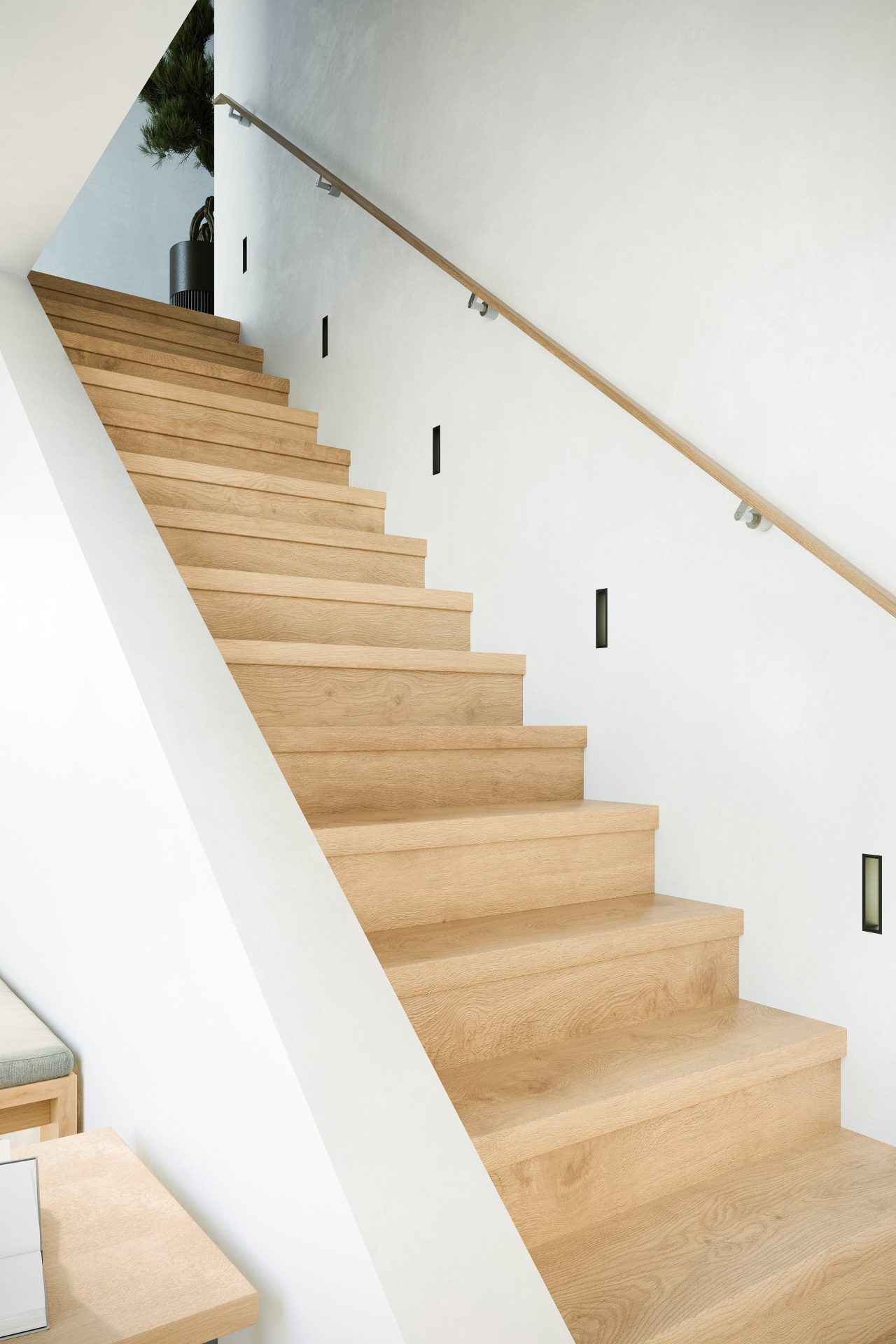 Dubbele Traptrede PVC Cashew Oak - Afbeelding 7