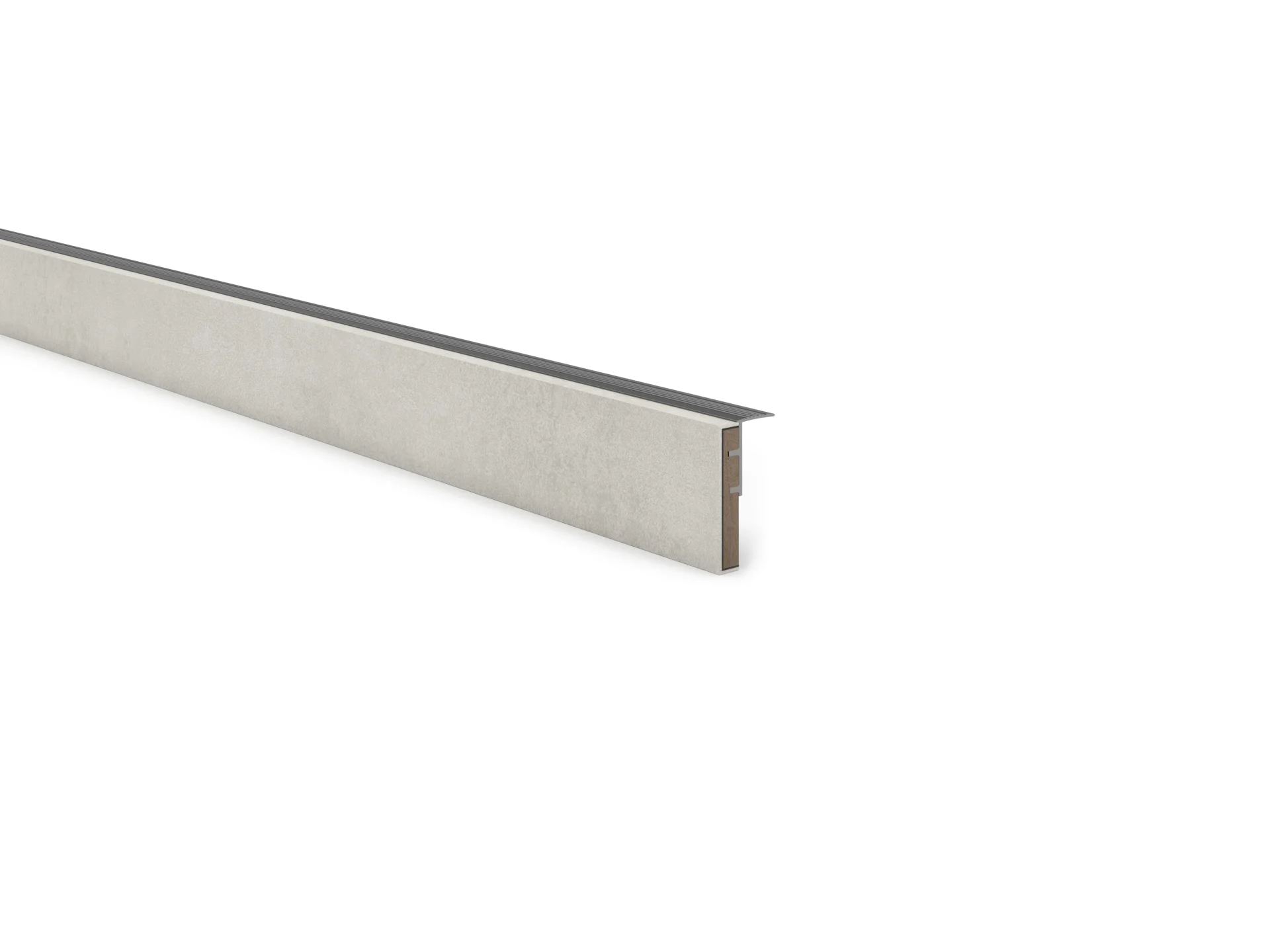 Overgangsprofiel PVC Moon Grey Lichtgrijs Beton - Afbeelding 1