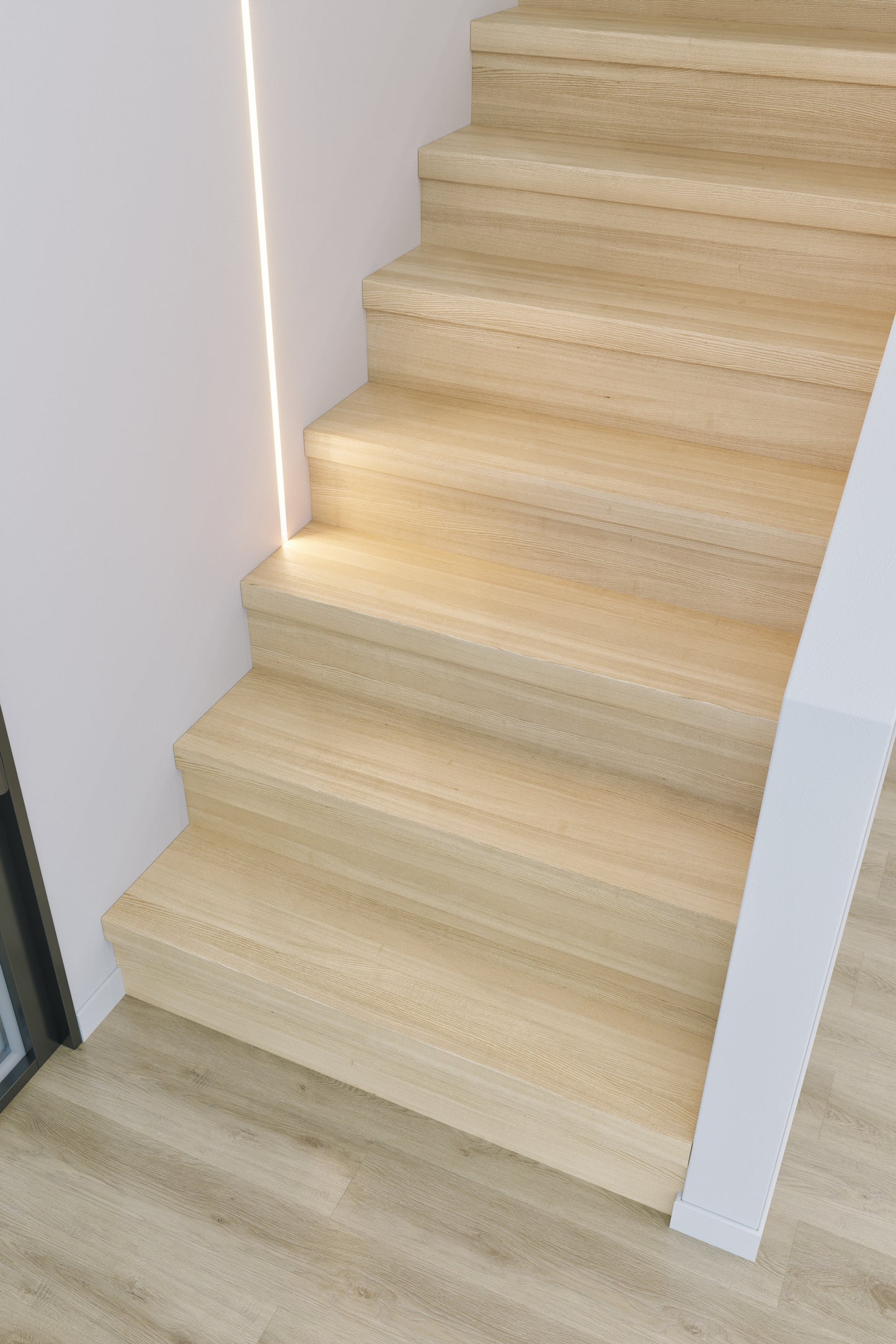 Traprenovatie dubbele traptrede - Laminaat - Lichte Eik - 130 x 61 cm