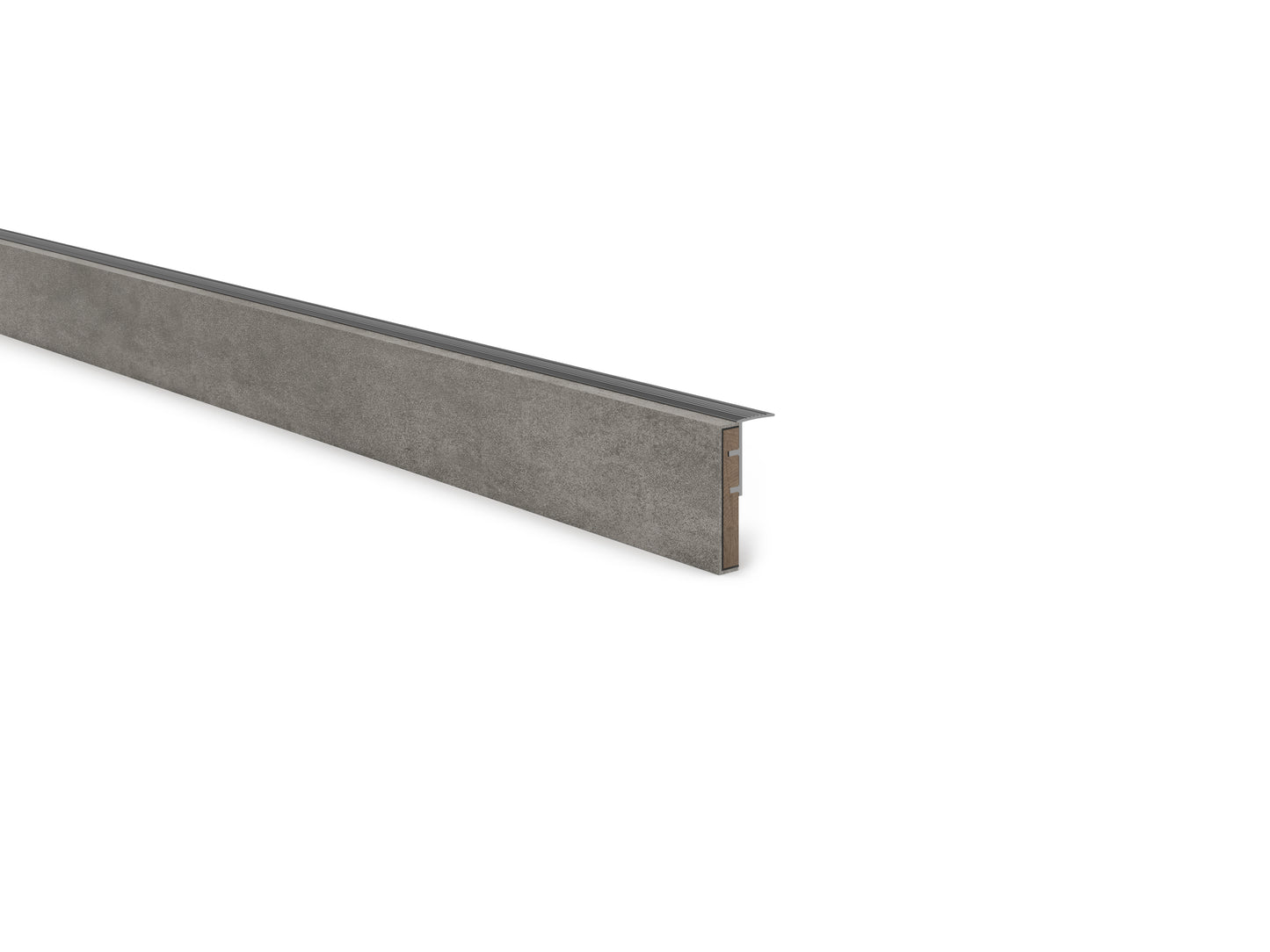 Traprenovatie overgangsprofiel - PVC -  Mercurius Grey - Donker grijs beton