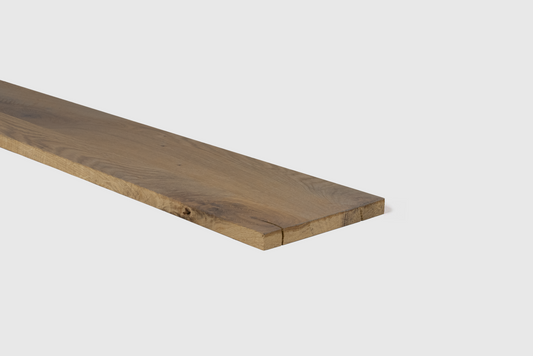 Traprenovatie stootbord - Massief rustiek eiken - Oyster - 100 x 20 cm